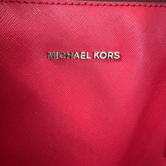 NWOT Michael Kors Scarlet Red Tote Bag - Picture 3 of 13